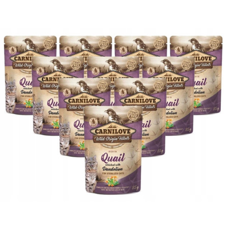 Carnilove Cat Adult Sterilised Quail & Dandelion 10 x 85g