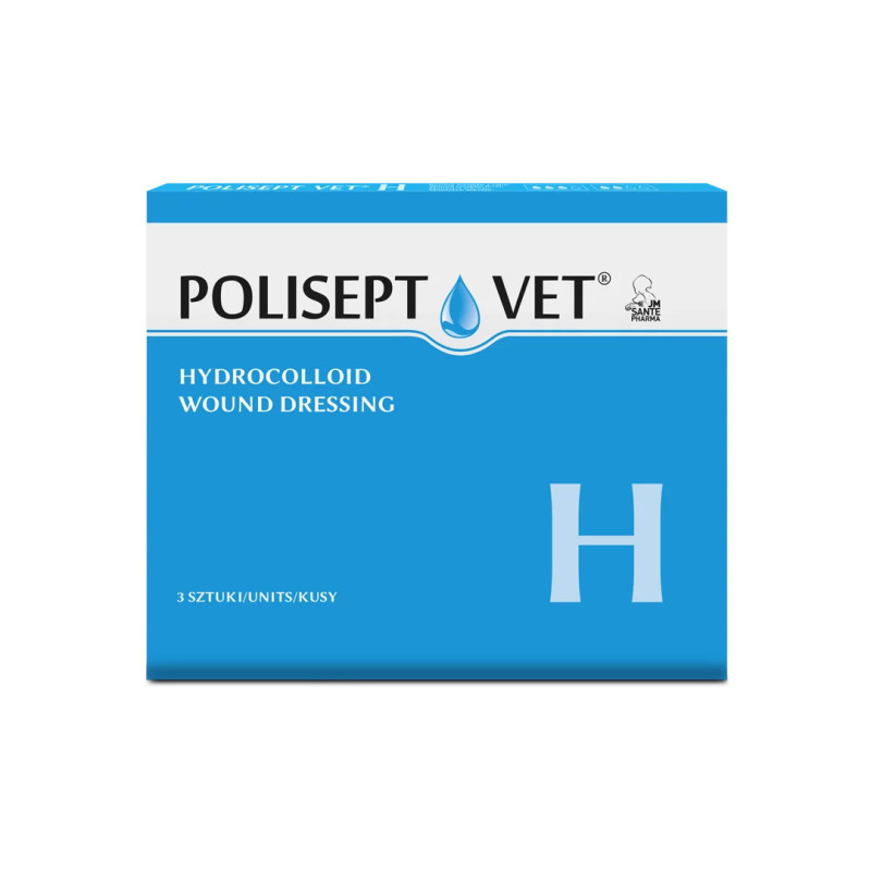 JM Sante, Polisept Vet H, opatrunek na rany dla psa i kota, 3 szt/op