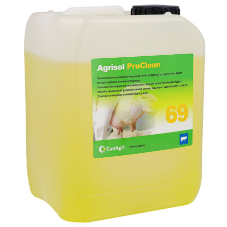Płyn do mycia wymion Agrisol PreClean 69, 5 kg, Canagri