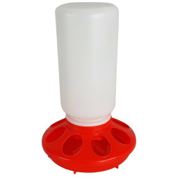 Karmidło dla drobiu, biało czerwone, zakręcane, 1 kg