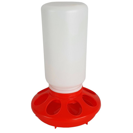 Karmidło dla drobiu, biało czerwone, zakręcane, 1 kg