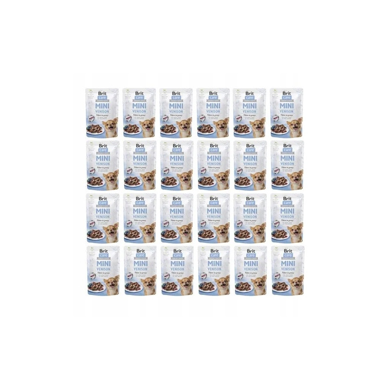 Brit Care, Mini Adult Pouch venison, 24 x 85 g