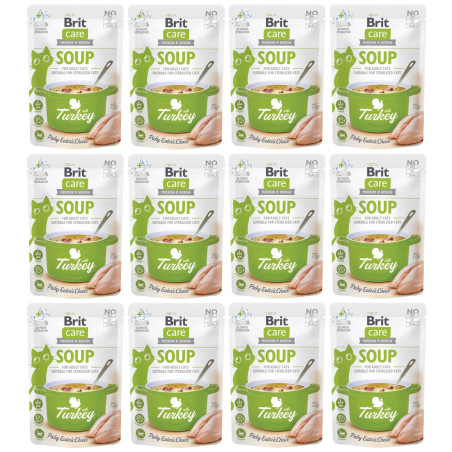 BR.CARE CAT SOUP WITH TURKEY 12 x 75g