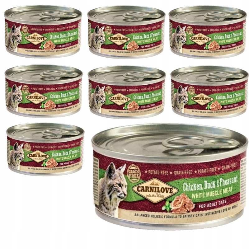 Carnilove Cat Adult Chicken, Duck & Pheasant 8 x100g
