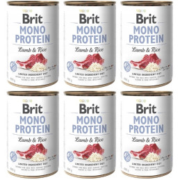 BRIT MONO PROTEIN LAMB & RICE 6 x 400g