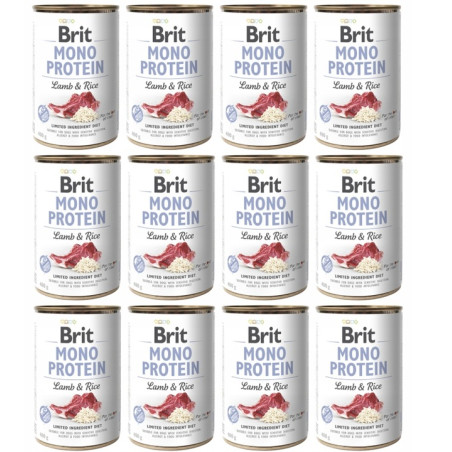 BRIT MONO PROTEIN LAMB & RICE 12 x 400g