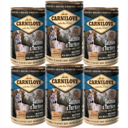 CARNILOVE WILD MEAT SALMON&TURKEY 6 x 400G