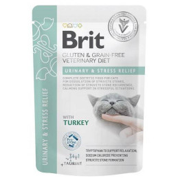 BRIT GF VET. CAT POUCH URINARY&STRES RELIEF 12x85g, saszetki weterynaryjne dla kota