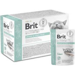BRIT GF VET. CAT POUCH URINARY&STRES RELIEF 12x85g, saszetki weterynaryjne dla kota