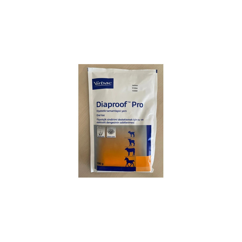 Virbac, Diaproof Pro, 100 g , preparat wspomagający leczenie biegunki u cieląt