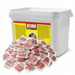 Ratimor, trutka miękka/pasta czerwona, wiadro, Bromadiolon 50ppm, 5kg