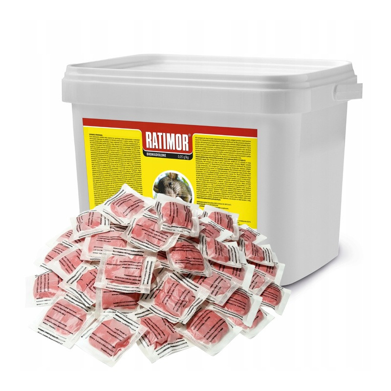 Ratimor, trutka miękka/pasta czerwona, wiadro, Bromadiolon 50ppm, 5kg