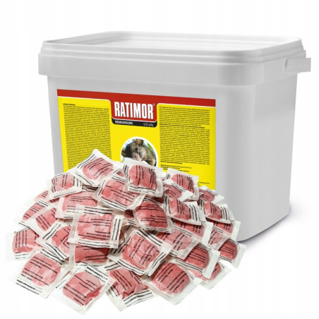 Ratimor, trutka miękka/pasta czerwona, wiadro, Bromadiolon 50ppm, 5kg