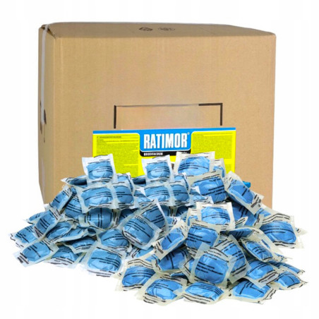 Ratimor, trutka miękka/pasta niebieska, karton, Brodifacum 29ppm, 10kg
