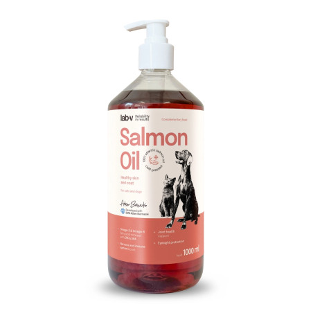 Lab-v Olej z Łososia 100% Dla Psa i Kota 1000 ml