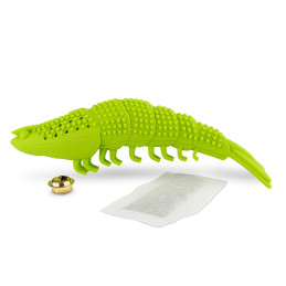 Barry King, zabawka dla kota krewetka gumowa z kocimiętką, do czyszczenia zębów, 16 cm