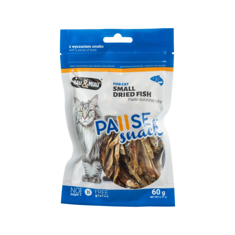 Hau&Miau, Pausesnack przysmak dla kota, paski suszonej ryby 60g