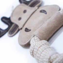 BUBA Pet, Skórzany Łoś z liną, Eco-line