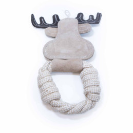 BUBA Pet, Skórzany Łoś z liną, Eco-line