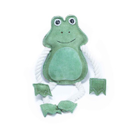 BUBA Pet, Skórzana Żaba z liną, Eco-line
