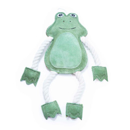 BUBA Pet, Skórzana Żaba z liną, Eco-line