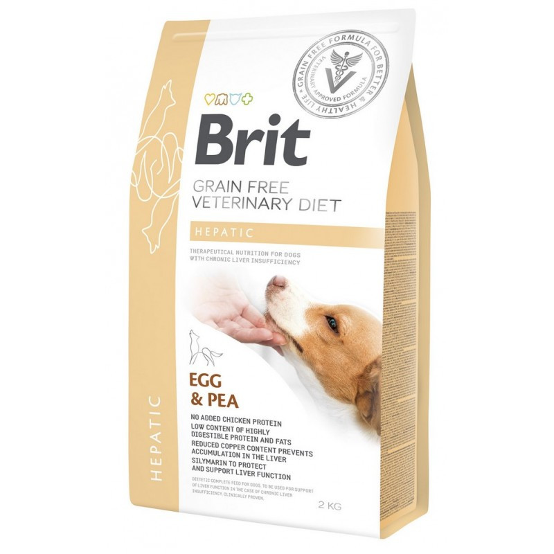 Brit GF Veterinary Diet Dog Hepatic, 2 kg, sucha karma dla psa ze schorzeniami wątroby