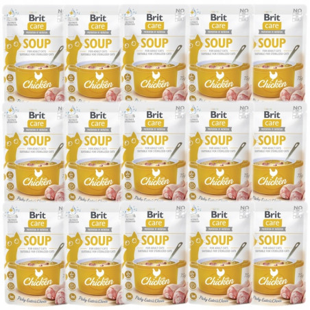 BRIT CARE Cat Soup with Chicken - z kurczakiem 15 x 75g