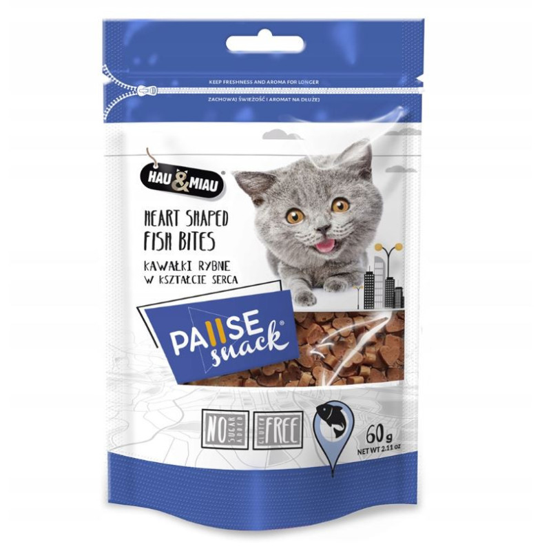 Hau & Miau, przysmak, kawałki rybne, kot, 60 g
