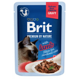 BRIT PREMIUM CAT Sterilised Lamb fillets in gravy 85g 104-101143