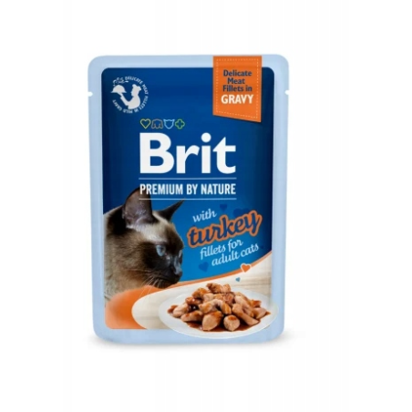 Brit Premium Adult Turkey Fillets Grovy Mokra Karma dla kota, 85g