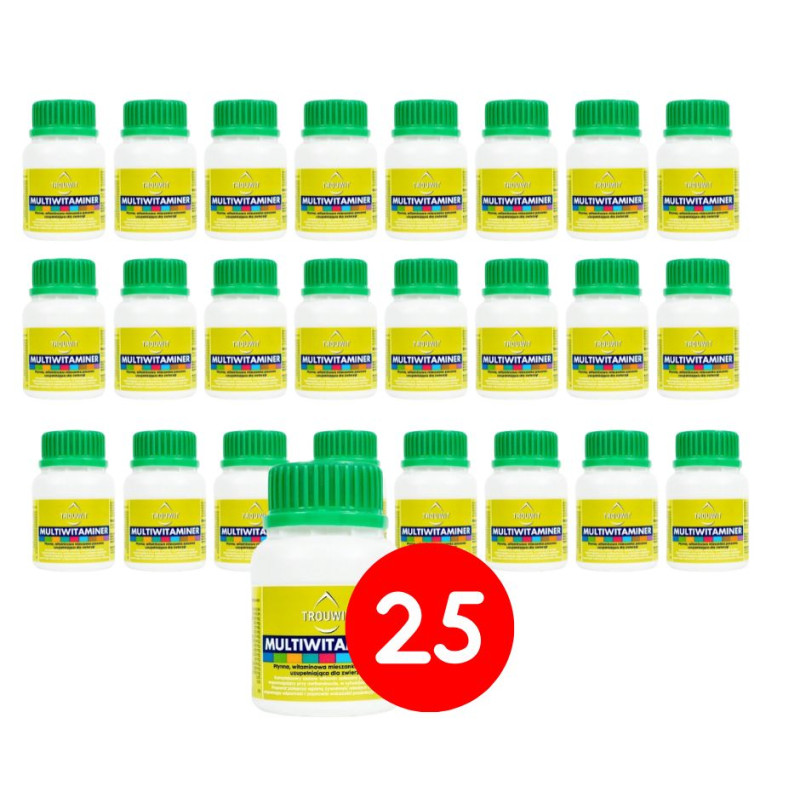 25 x Trouw Nutrition, Multiwitaminer, 100 ml witaminy w płynie kurczaki / gołębie.