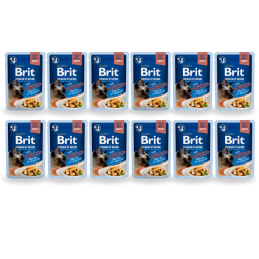 12 x Brit Premium Sterilised Chicken Fillets Gravy, 85g Mokra Karma dla kota
