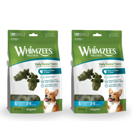2 x Whimzees, aligatorki, S, 24 szt, gryzaki dla psów