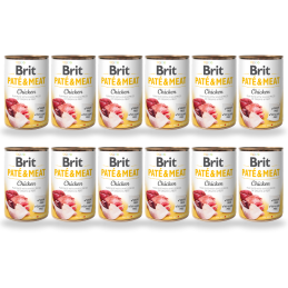 12 x BRIT Paté & Meat Chicken dla psa 400 g mokra karma dla psa