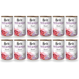 12 x Brit Pate&Meat Lamb dla psa 400 g mokra karma z jagnięciną