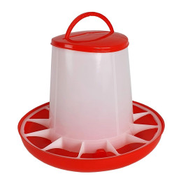 Kerbl, Karmidło dla drobiu, biało czerwone, zakręcane, 6 kg