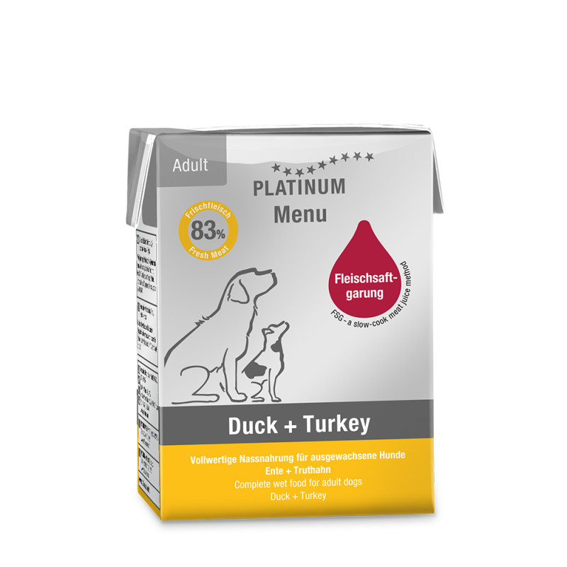 Platinum Menu Adult Duck+Turkey, 185 g