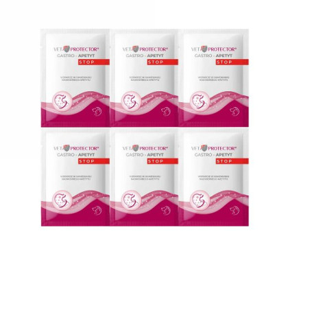 6 x JM Sante, Vet Protector, Gastro Apetyt-Stop ,suplement diety, saszetka 3.5g