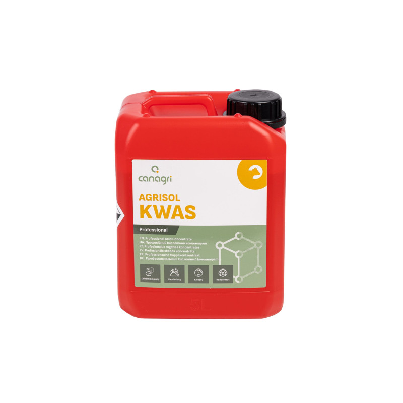Can Agri, Kwaśny Preparat Myjący Agrisol Kwas 2.0 5kg
