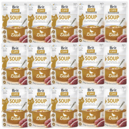 BRIT CARE Cat Soup with Duck - z kaczką 15 x 75g