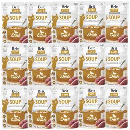 BRIT CARE Cat Soup with Duck - z kaczką 15 x 75g