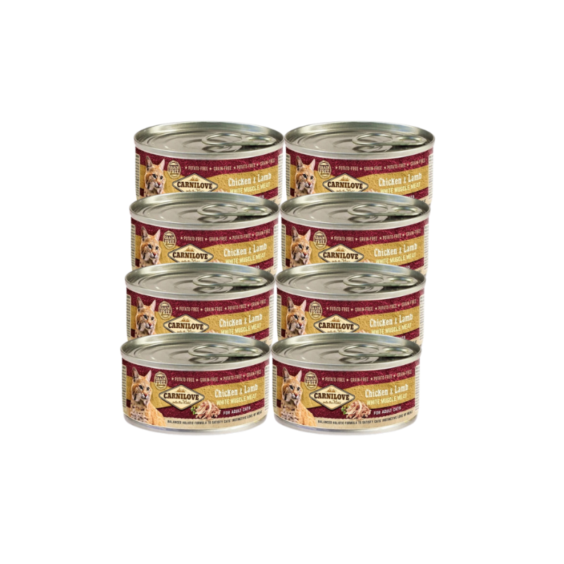 CARNILOVE CAT ADULT CHICKEN&LAMB 8 x 100g