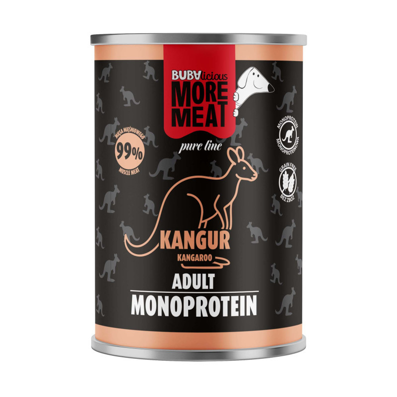 BUBAlicious More Meat mono karma dla psa Pure Line 400g KANGUR