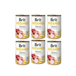 BRIT PATE&MEAT CHICKEN 800g mokra karma dla psa,6 x 800g