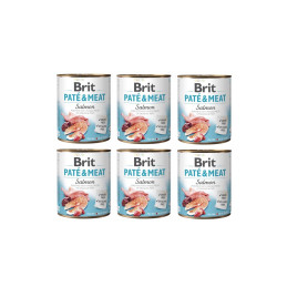 6 x Brit Pate&Meat Salmon 800g mokra karma dla psa