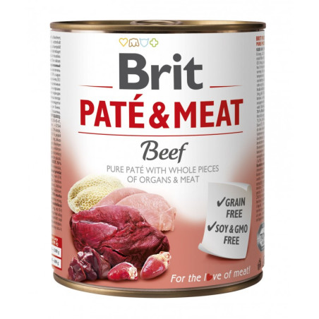 BRIT PATE&MEAT BEEF 800g mokra karma dla psa z wołowiną