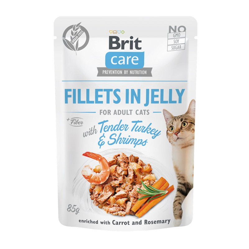 BR.CARE CAT FJ TENDER TURKEY&SHRIMPS POUCH 85g