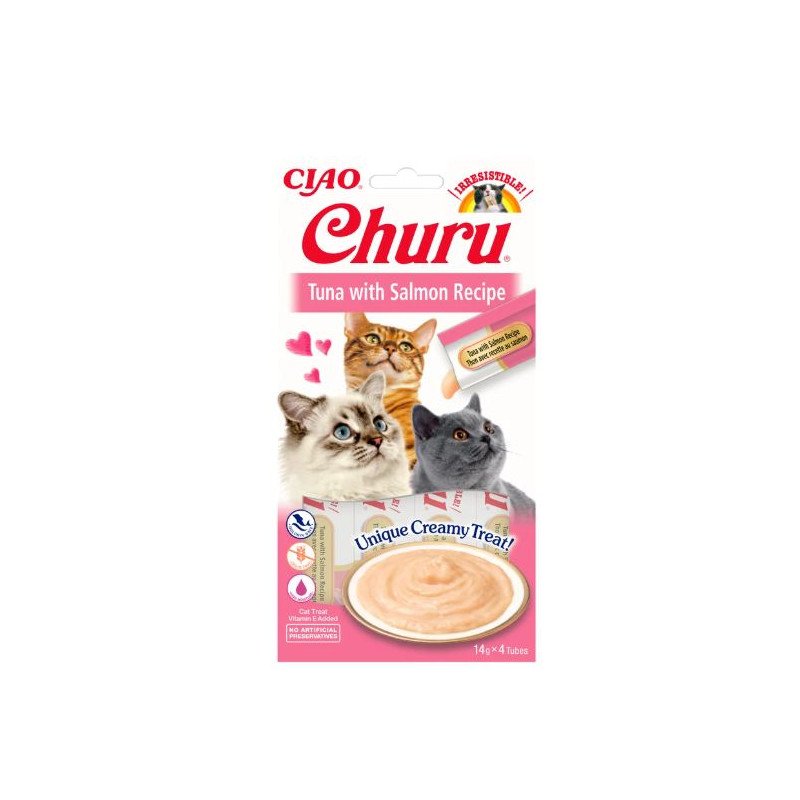 Inaba Cat Churu Tuna With Salmon 4x14g