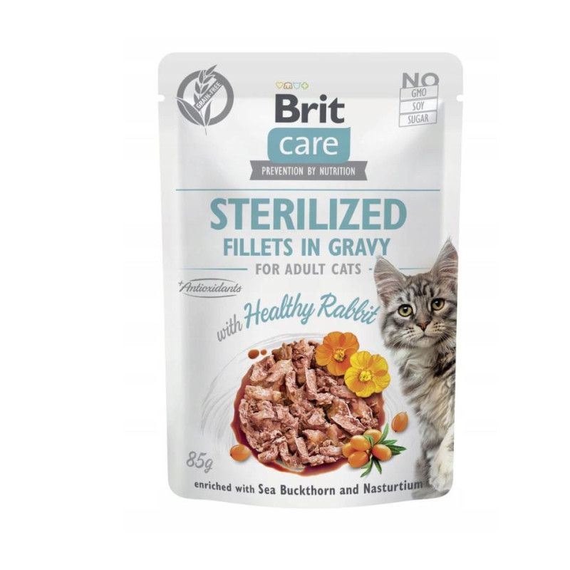 Brit Care, kot, Sterilized Healthy Rabbit, 85 g