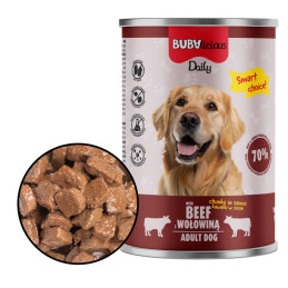 BUBAlicious Daily karma dla psa 400g z WOŁOWINĄ kawałki w sosie 8784